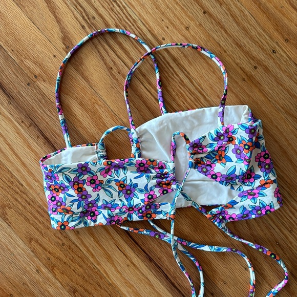 Frankie’s Bikinis - Floral London Bandeau Top and Ruched Bikini Bottom - Picture 8 of 10